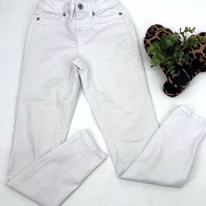 Blue Spice Cropped Stretch Skinny Jean Pants White Size 0